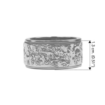 The Steve Miller Cernunnos Solid White Gold Spinner Ring WRI2387 - Jewelry